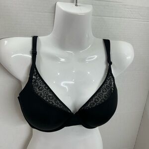 Elegant Black Lace Trim Bra